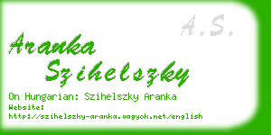 aranka szihelszky business card